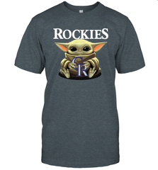 Baby Yoda Hugs The Colorado Rockies Shirts Men's T-Shirt - PrimaryTee