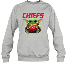 Baby Yoda Loves The Kansas City Chiefs Star Wars NFL Shirts Sweatshirt - PrimaryTee