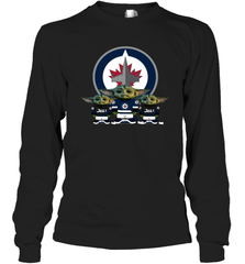 Winnipeg Jets Star Wars Logo Baby Yoda Long Sleeve T-Shirt - PrimaryTee