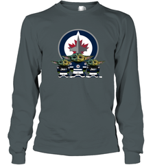 Winnipeg Jets Star Wars Logo Baby Yoda Long Sleeve T-Shirt - PrimaryTee