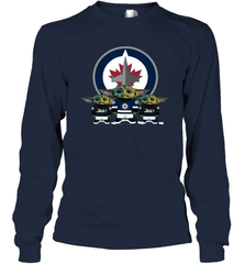 Winnipeg Jets Star Wars Logo Baby Yoda Long Sleeve T-Shirt - PrimaryTee