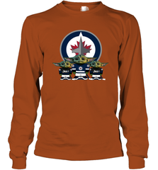 Winnipeg Jets Star Wars Logo Baby Yoda Long Sleeve T-Shirt - PrimaryTee