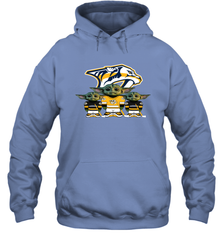 Nashville Predators Star Wars Logo Baby Yoda Hoodie - PrimaryTee
