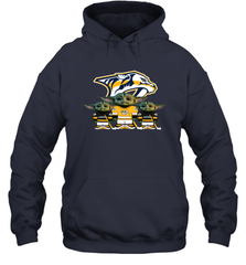Nashville Predators Star Wars Logo Baby Yoda Hoodie - PrimaryTee