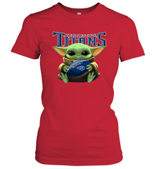 Baby Yoda Loves The Tennessee Titans Star Wars NFL Shirts Women's T-Shirt - PrimaryTee