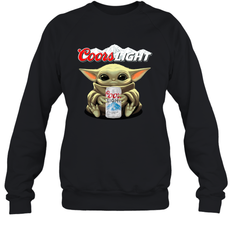 Baby Yoda Hugs Coors Light Beer Star Wars Shirts Sweatshirt - PrimaryTee