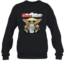 Baby Yoda Hugs Coors Light Beer Star Wars Shirts Sweatshirt - PrimaryTee