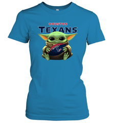 Baby Yoda Loves The Houston Texans Star Wars NFL Shirts Women's T-Shirt - PrimaryTee