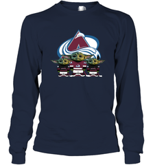 Colorado Avalanche Star Wars Logo Baby Yoda Long Sleeve T-Shirt - PrimaryTee