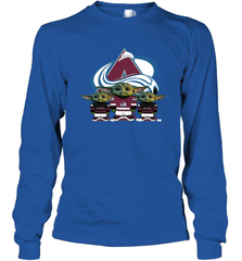 Colorado Avalanche Star Wars Logo Baby Yoda Long Sleeve T-Shirt - PrimaryTee