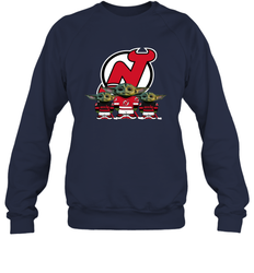 New Jersey Devils Star Wars Logo Baby Yoda Sweatshirt - PrimaryTee
