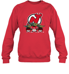 New Jersey Devils Star Wars Logo Baby Yoda Sweatshirt - PrimaryTee
