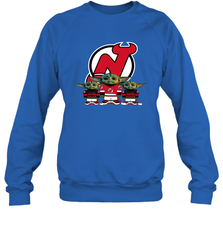 New Jersey Devils Star Wars Logo Baby Yoda Sweatshirt - PrimaryTee