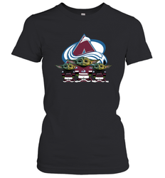 Colorado Avalanche Star Wars Logo Baby Yoda Women's T-Shirt - PrimaryTee