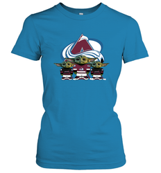 Colorado Avalanche Star Wars Logo Baby Yoda Women's T-Shirt - PrimaryTee
