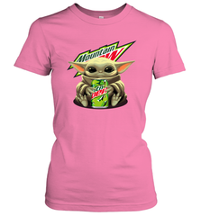 Baby Yoda Hugs Mountain Dew Can Star Wars Shirts Women's T-Shirt - PrimaryTee
