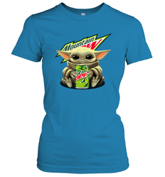 Baby Yoda Hugs Mountain Dew Can Star Wars Shirts Women's T-Shirt - PrimaryTee