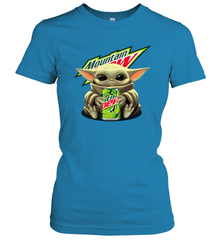 Baby Yoda Hugs Mountain Dew Can Star Wars Shirts Women's T-Shirt - PrimaryTee