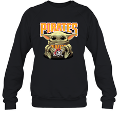 Baby Yoda Hugs The Pittsburgh Pirates Shirts Sweatshirt - PrimaryTee