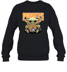 Baby Yoda Hugs The Pittsburgh Pirates Shirts Sweatshirt - PrimaryTee