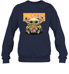 Baby Yoda Hugs The Pittsburgh Pirates Shirts Sweatshirt - PrimaryTee