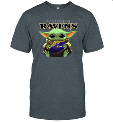 Baby Yoda Loves The Baltimore Ravens Star Wars NFL Shirts Men's T-Shirt - PrimaryTee