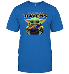 Baby Yoda Loves The Baltimore Ravens Star Wars NFL Shirts Men's T-Shirt - PrimaryTee