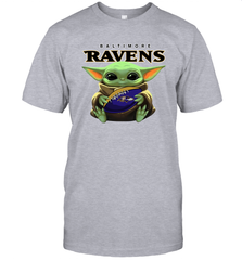Baby Yoda Loves The Baltimore Ravens Star Wars NFL Shirts Men's T-Shirt - PrimaryTee