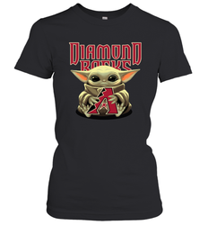 Baby Yoda Hugs The Arizona Diamondbacks Shirts Women's T-Shirt - PrimaryTee