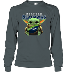 Baby Yoda Loves The Seattle Seahawks Star Wars NFL Shirts Long Sleeve T-Shirt - PrimaryTee