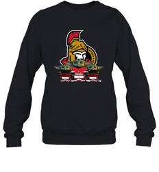Ottawa Senators Star Wars Logo Baby Yoda Sweatshirt - PrimaryTee