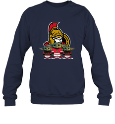 Ottawa Senators Star Wars Logo Baby Yoda Sweatshirt - PrimaryTee