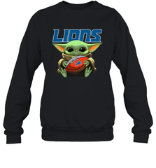 Baby Yoda Loves The Detroit Lions Star Wars NFL Shirts Sweatshirt - PrimaryTee
