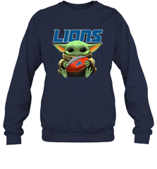 Baby Yoda Loves The Detroit Lions Star Wars NFL Shirts Sweatshirt - PrimaryTee