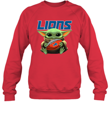 Baby Yoda Loves The Detroit Lions Star Wars NFL Shirts Sweatshirt - PrimaryTee
