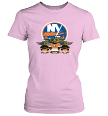New York Islanders Star Wars Logo Baby Yoda Women's T-Shirt - PrimaryTee