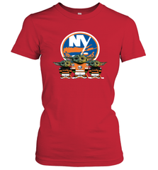 New York Islanders Star Wars Logo Baby Yoda Women's T-Shirt - PrimaryTee