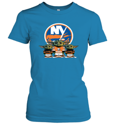New York Islanders Star Wars Logo Baby Yoda Women's T-Shirt - PrimaryTee