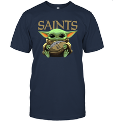 Baby Yoda Loves The New Orleans Saints Star Wars NFL Shirts Men's T-Shirt - PrimaryTee
