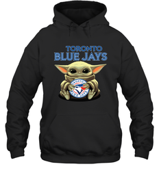 Baby Yoda Hugs The Toronto Blue Jays Shirts Hoodie - PrimaryTee