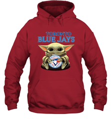 Baby Yoda Hugs The Toronto Blue Jays Shirts Hoodie - PrimaryTee