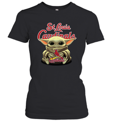 Baby Yoda Hugs The St Louis Cardinals Shirts Women's T-Shirt - PrimaryTee