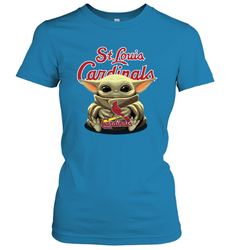 Baby Yoda Hugs The St Louis Cardinals Shirts Women's T-Shirt - PrimaryTee