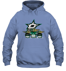Dallas Stars Star Wars Logo Baby Yoda Hoodie - PrimaryTee
