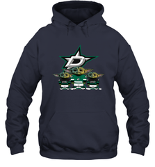 Dallas Stars Star Wars Logo Baby Yoda Hoodie - PrimaryTee