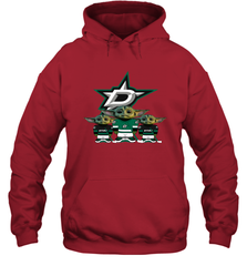Dallas Stars Star Wars Logo Baby Yoda Hoodie - PrimaryTee
