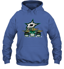 Dallas Stars Star Wars Logo Baby Yoda Hoodie - PrimaryTee