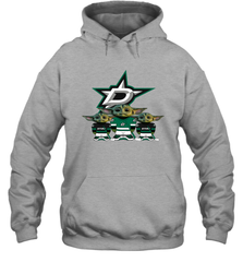 Dallas Stars Star Wars Logo Baby Yoda Hoodie - PrimaryTee