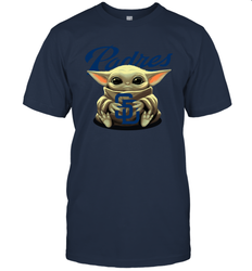 Baby Yoda Hugs The San Diego Padres Shirts Men's T-Shirt - PrimaryTee