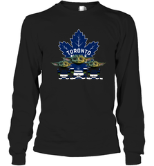 Toronto Maple Leafs Star Wars Logo Baby Yoda Long Sleeve T-Shirt - PrimaryTee